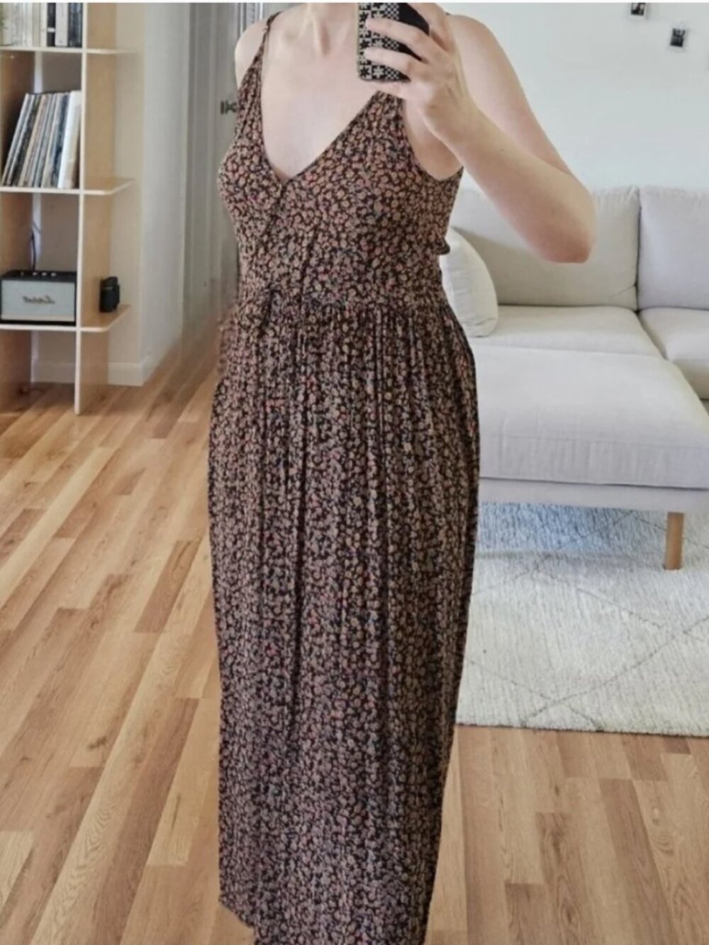 Christy Dawn raisin calico floral lincoln boho hippie cottage indie midi dress - Picture 3 of 7